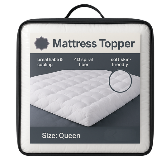 Orimono Elegance Luxury Down Alternative Mattress Topper – 4" Thick Plush Comfort with Zipper | Deep Pocket | Soft Microfiber Fill